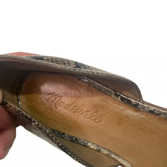 Madewell The Marisa D’Orsay Flat In Snake Embossed Leather size 10 - Picture 6 of 8